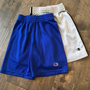 Boy’s size 5 gym shorts, blue & light grey